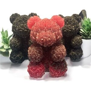 Hand Crafted Resin Rose Bear
